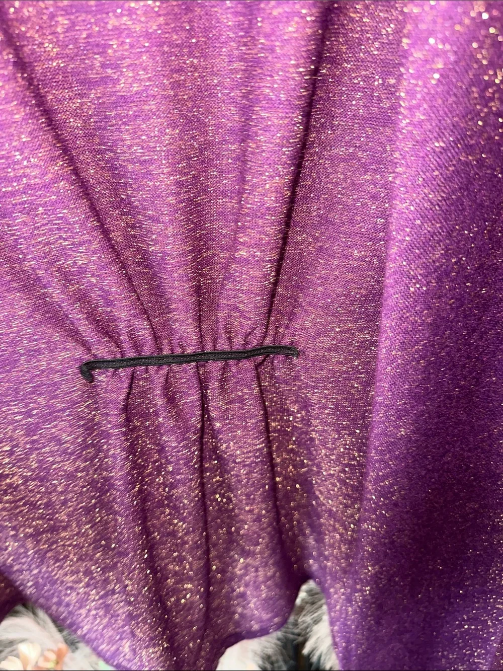 Ellen Tracy Sparkle Open-Front Purple Cardigan, XL